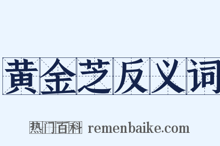 黄金芝反义词是什么意思的图片